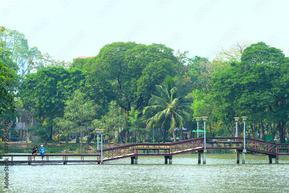 Fototapeta premium river in the park