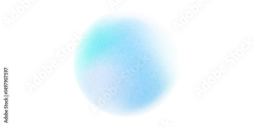 Gradient background, color gradation circle with grain noise texture, vector abstract watercolor holographic blur. Color gradient soft blend mesh of blue iridescent colors