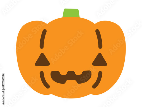 かわいいハロウィンのかぼちゃのイラスト お化けカボチャ ジャックオランタン