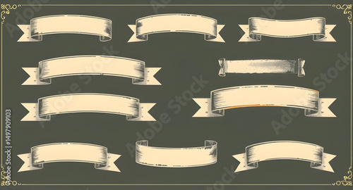 vintage christmas ribbon, holiday ribbon banner retro, xmas label ribbon vintage, winter ribbon scroll, festive ribbon banner vintage, santa label ribbon, new year ribbon vintage, gift tag ribbon holi