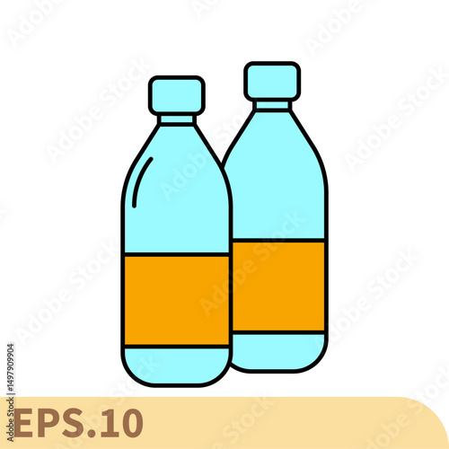 bottle icons symbol vector elements for infographic web