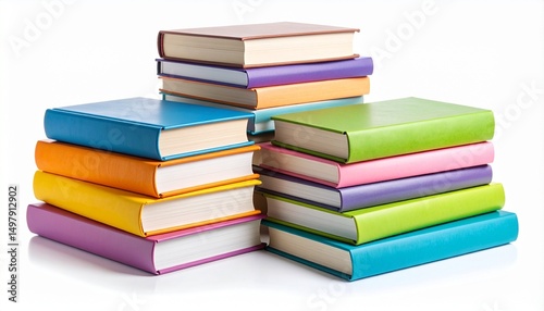 Wallpaper Mural stack of colorful books Torontodigital.ca