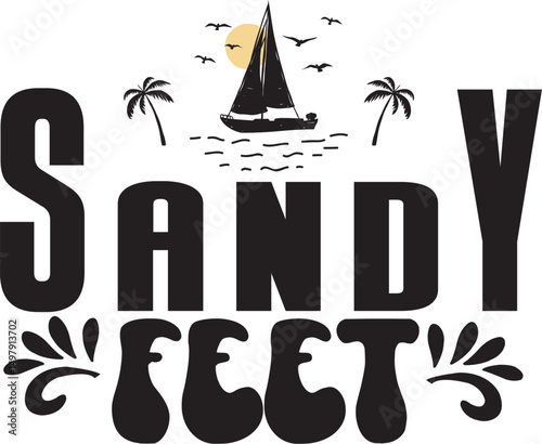 Sandy feet Svg T-shirt Design
