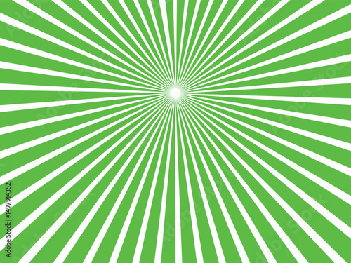 Retro Green Sunburst Background