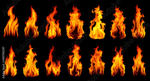 realistic fire flame, burning flame, hot fire, glowing flame, bright flames, fiery effect, flame illustration, realistic blaze, fire energy, orange flame, yellow flame, heat waves, fire sparks, flame 