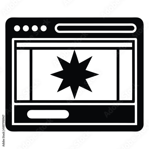 web designer element isolated website menu on white background