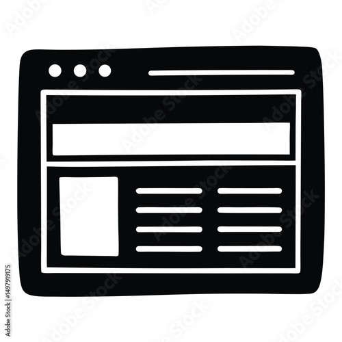 Web Designer element isolated website mobile design on white background