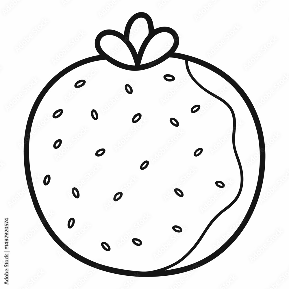 Fototapeta premium German Butterball Potato outline icon on white background