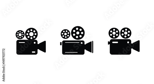 Video icon vector. Video camera sign and symbol. Movie sign. Cinema sign