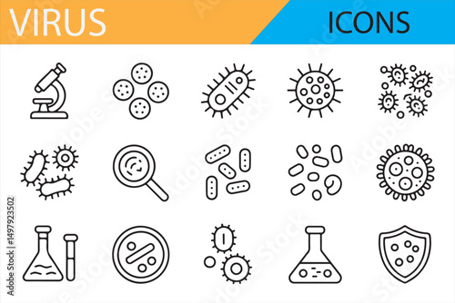 Vector Icons for Infection and Disease Prevention