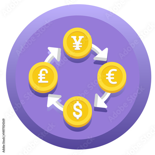 Currency Exchange Icon – Forex & Global Finance SVG Vector icon

