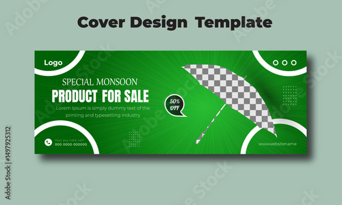 Special monsoon product cover design template