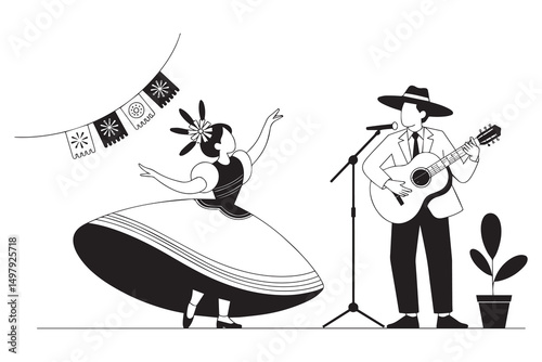 Folk Dance and Music Performance Culture Celebration