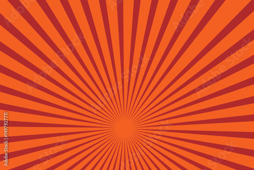 Circular Red Striped Background Square Textured Sunburst