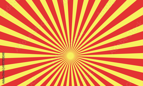 Square red and yellow sunburst background