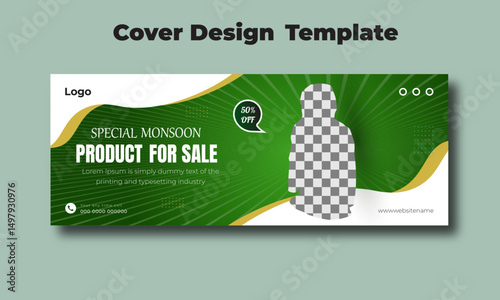 Special monsoon product cover design template