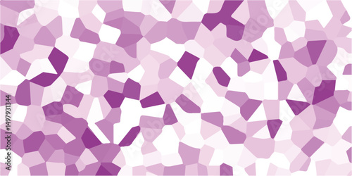 Abstract Crystal Mosaic Seamless Geometric Pattern, Quartz Broken Glass Fragment Purple and Pink Hues.Vector illustration.To implement your design ideas, business subjects.