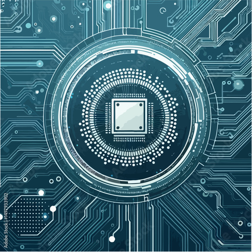 Futuristic technology background design vector .