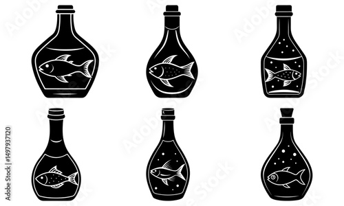 Fish Sauce silhouette vector