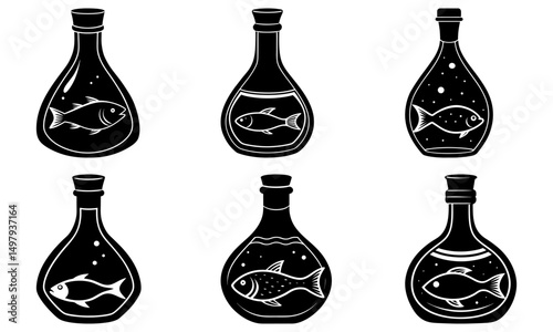 Fish Sauce silhouette vector