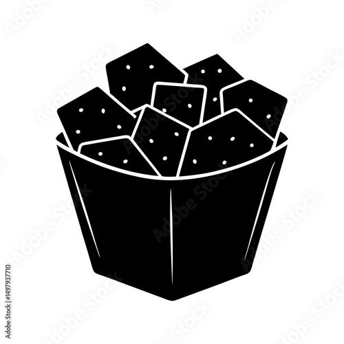 Crouton silhouette vector