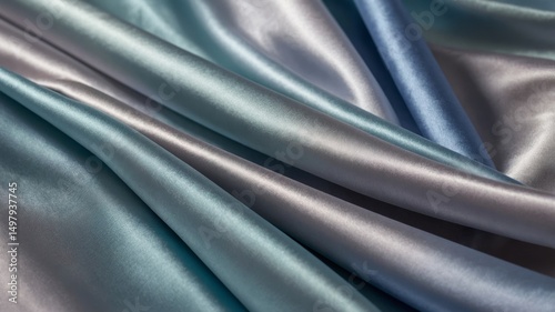 Luxurious satin fabric flowing and waving creating a beautiful abstract background