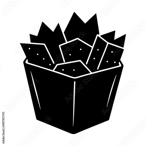 Crouton silhouette vector