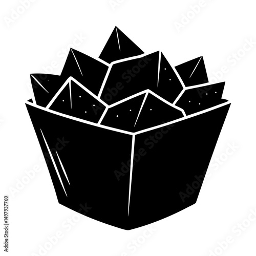 Crouton silhouette vector