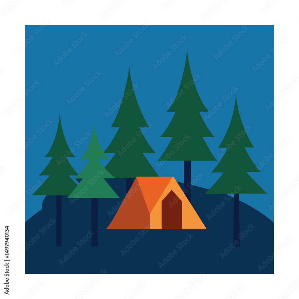 Obraz premium abandoned forest camp (2).eps