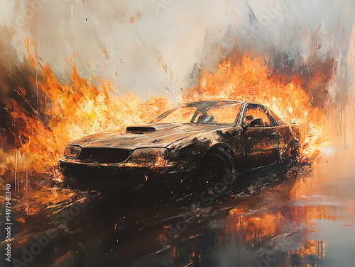 Middle Zone Focus Depiction of Burnout and Mental Fatigue Concept