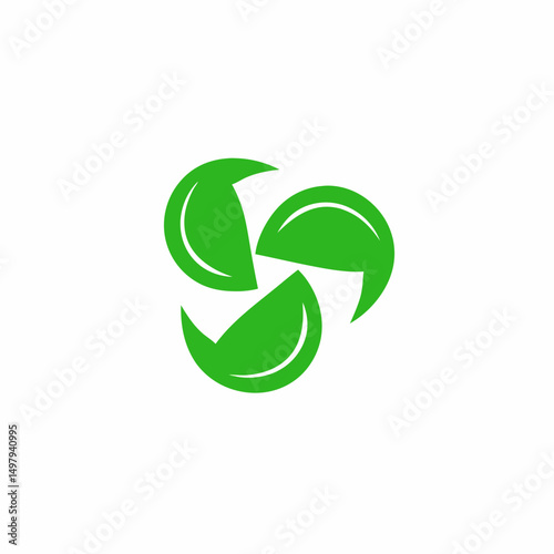 Green leaf nature eco symbol illustration