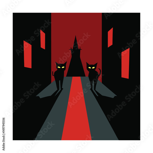 black cats crossing dark alley (1).eps