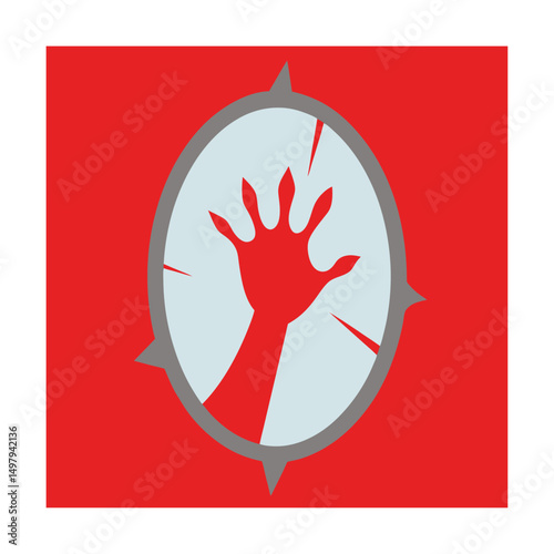 broken mirror with red handprint (3).eps