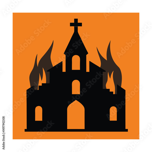 burned out church in ruins (2).eps