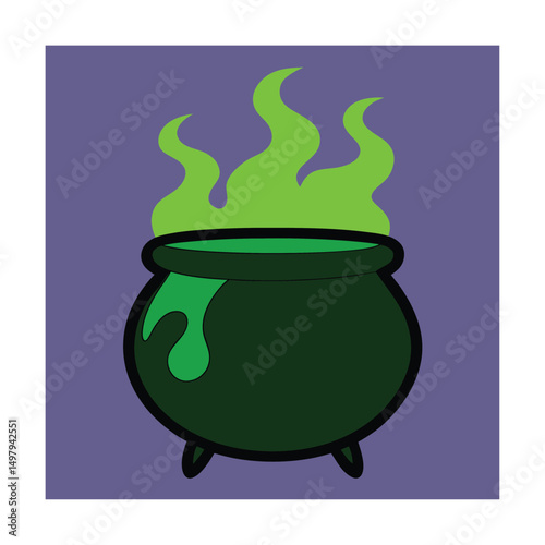 cauldron bubbling green smoke.eps