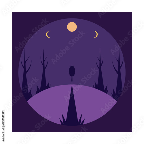 coven circle in forest.eps