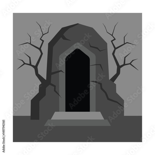 cracked tomb under tree roots (3).eps