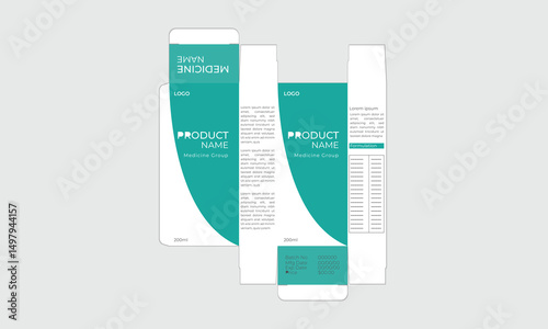 Medicine Packaging Design - Editable Box Template for Pharmaceutical and healthcare Products