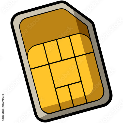 SIM card chip for mobile network access
