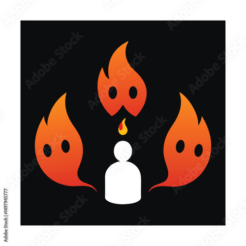 flames lighting ghostly figures (2).eps