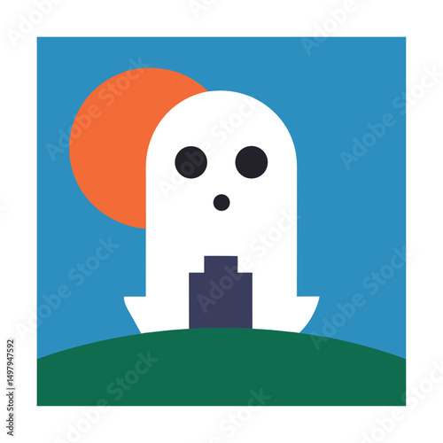 ghost floating above grave (1).eps