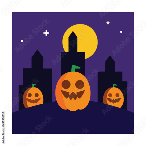 glowing jack o  lanterns in cemetery (1).eps