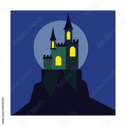 haunted castle on a cliff (2).eps