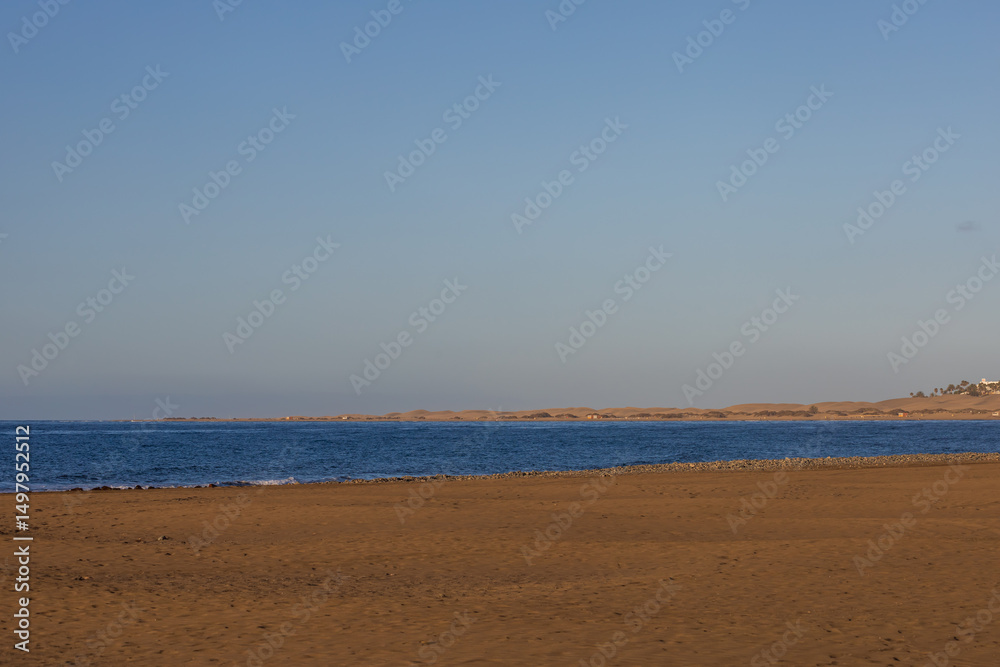 El Veril beach. Sand dunes by the sea Relaxia, Gran Canaria, Spain El Veril beach. Sand dunes by the sea Relaxia, Gran Canaria, Spain