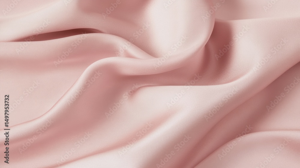 Obraz premium Soft pink silk fabric drapes gently