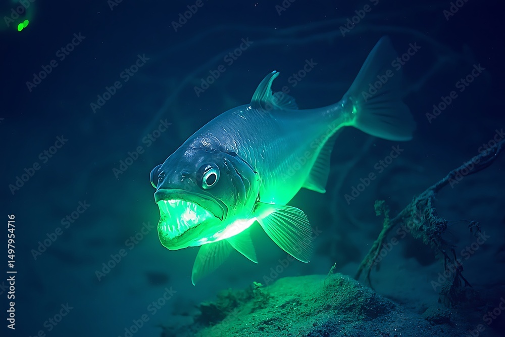 Fish underwater bioluminescence Fish underwater bioluminescence