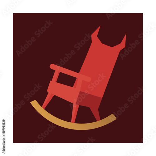 possessed rocking chair  .eps