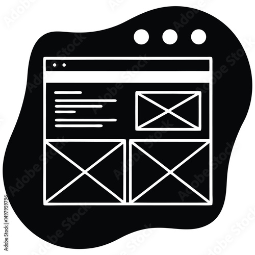 web designer element isolated mockup software on white background