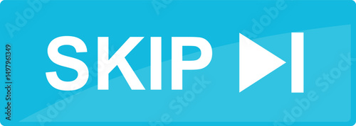 vector illustration digital skip button