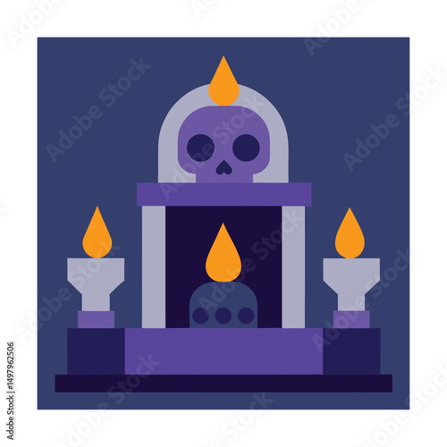 spooky altar with skulls (1).eps